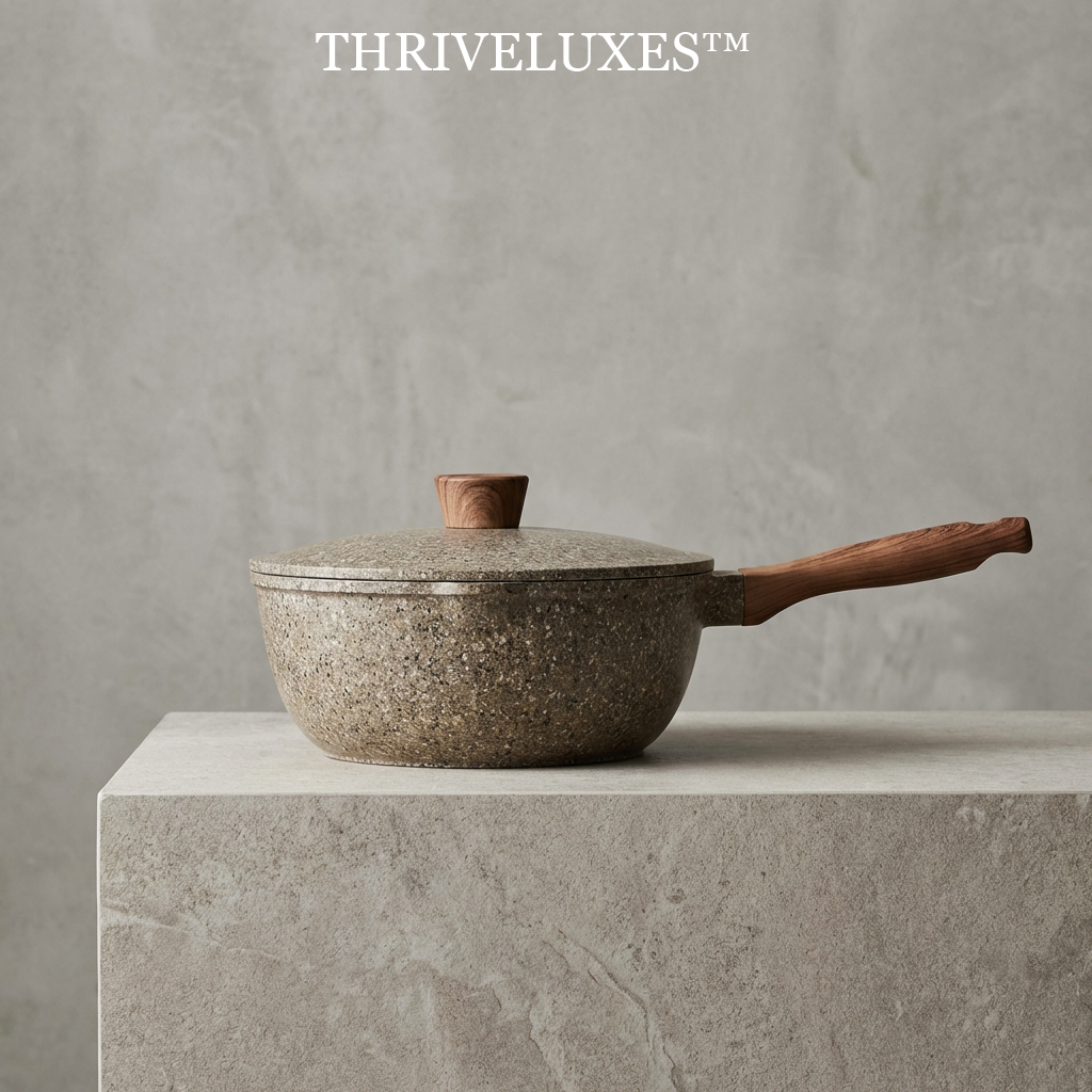 Thriveluxes™ THE LITHOS TERRA-CORE PAN-"Why cook on metal when you can cook on stone? Return to the bedrock of culinary excellence with a surface that breathes life into every ingredient."